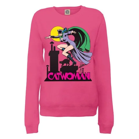 DC Comics Sweatshirt Catwoman - Pink - S - Roze Afbeelding 1