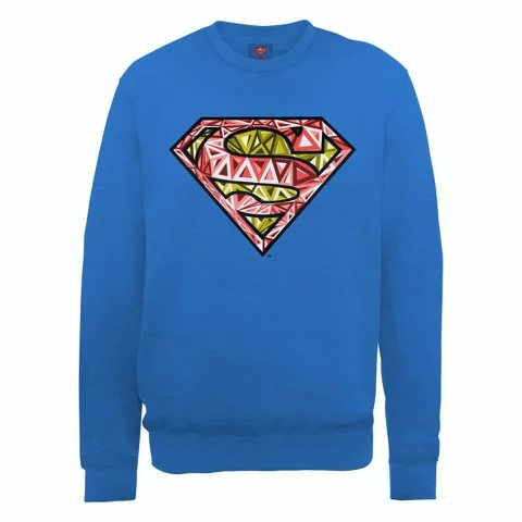 DC Comics Sweatshirt Superman Cells Logo - Royal Blue - S - Blauw Afbeelding 1