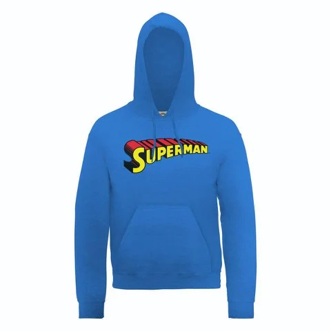 DC Comics Hoody Superman Telescopic Logo - Royal Blue - S - Blauw Afbeelding 1