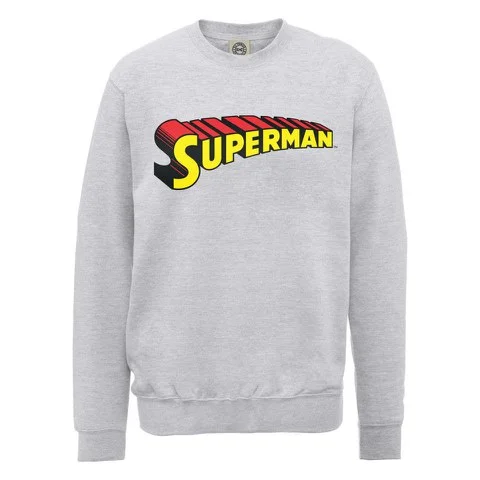 DC Comics Sweatshirt Superman Telescopic Logo - Heather Grey - S - Grijs Afbeelding 1