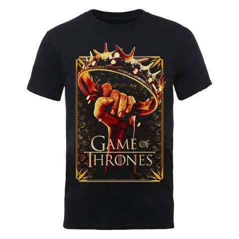Game of Thrones Men's T-Shirt Crown - Black - L - Zwart Afbeelding 1