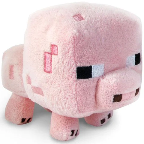 Minecraft Baby Pig 7 Inch Plush Toy Afbeelding 1