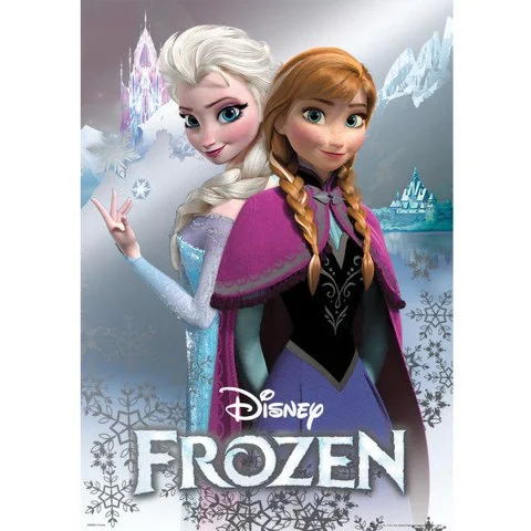 Disney Frozen Anna and Elsa - Metallic Poster - 47 x 67cm Afbeelding 1