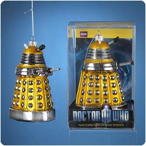 Doctor Who Yellow Dalek Drone 5 Inch Christmas Ornament Afbeelding 1