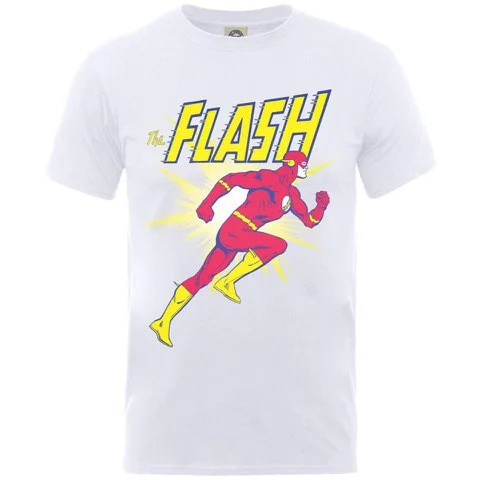 DC Comics Men's Flash Running T-Shirt - White - S - Wit Afbeelding 1