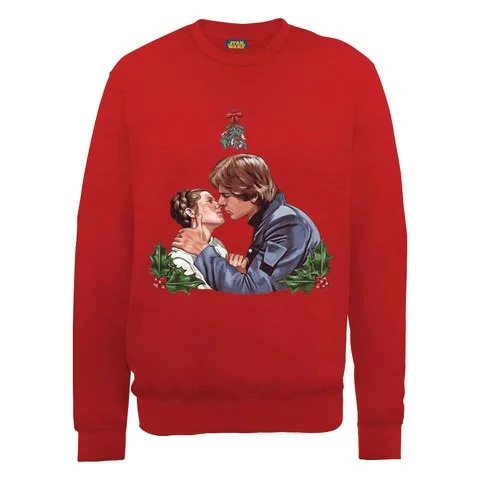 Star Wars - Mistletoe Kiss Kersttrui - Rood - S - Rood Afbeelding 1