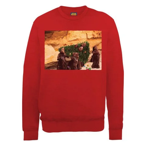 Star Wars - Jawas Christmas Tree Kersttrui - Rood - S - Rood Afbeelding 1