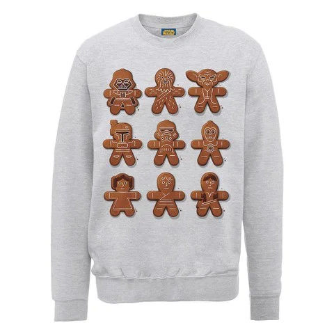 Star Wars - Gingerbread Characters Kersttrui - Grijs - S - Grijs Afbeelding 1