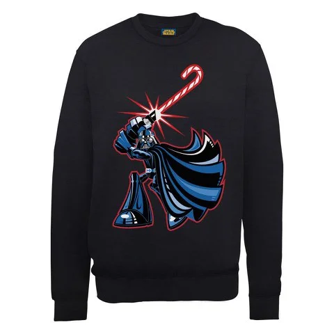 Star Wars - Candy Cane Darth Vader Kersttrui - Zwart - S - Zwart Afbeelding 1
