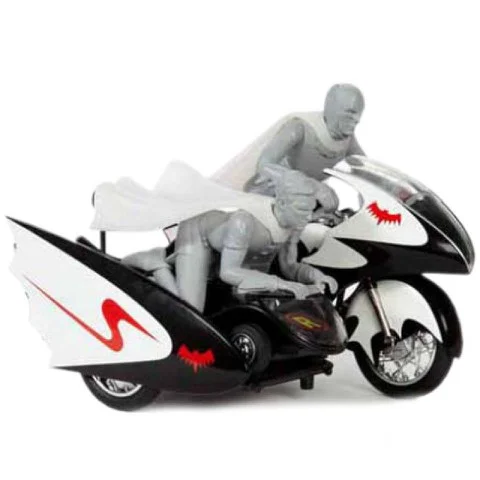 Hot Wheels Elite DC Comics Batman 1966 Batcycle With Figures 1:12 Scale Set Afbeelding 1