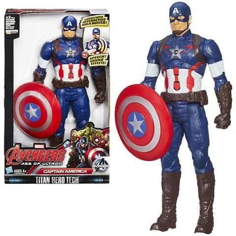 Marvel Avengers Age of Ultron Titan Hero Tech Interactive Electronic Captain America Action Figure Afbeelding 1
