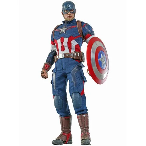 Hot Toys Marvel Avengers Age of Ultron Captain America 1:6 Scale Figure Afbeelding 1