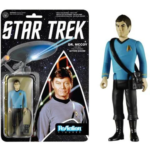 ReAction Star Trek Dr. McCoy 3 3/4 Inch Action Figure Afbeelding 1