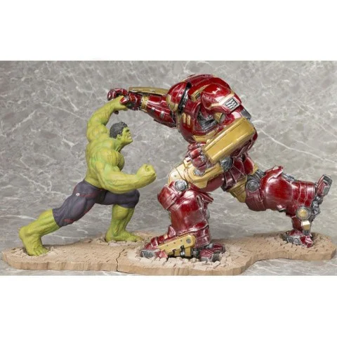 Kotobukiya Marvel Avengers Age of Ultron Iron Man Hulkbuster And Hulk ArtFX+ Statue Set Afbeelding 1