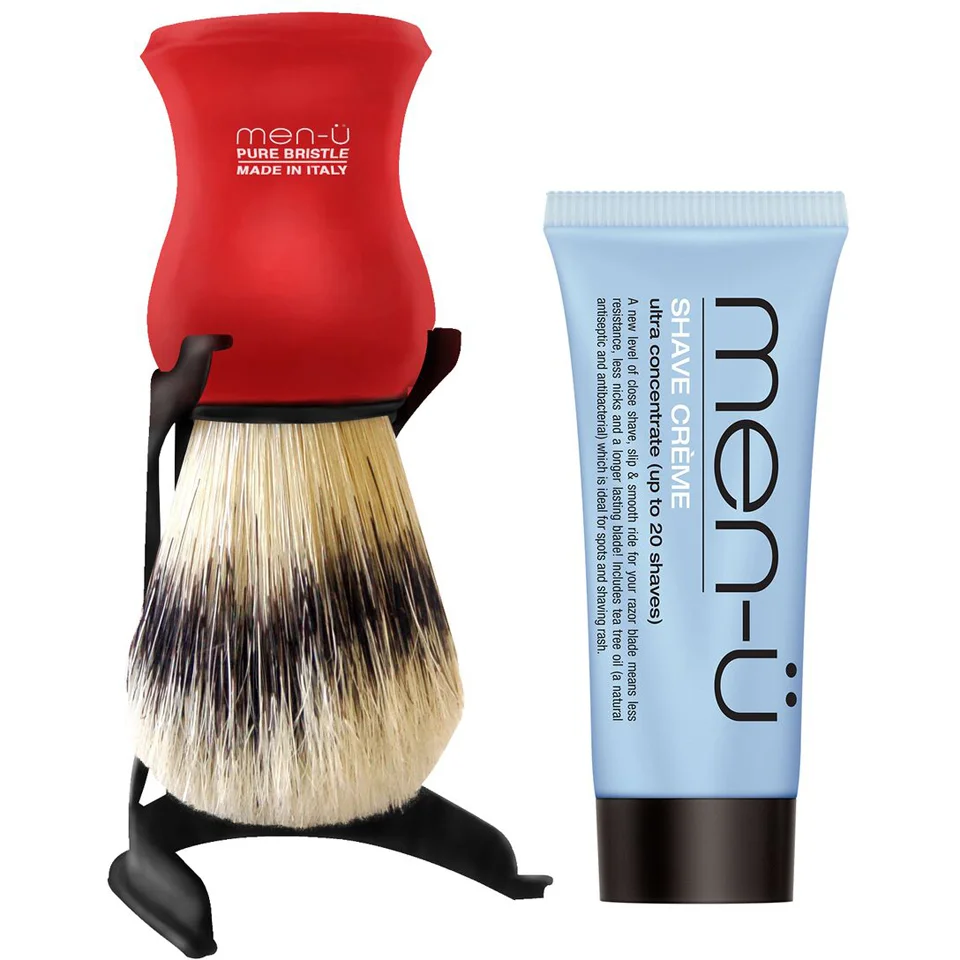 men-ü Barbiere Shave Brush and Stand - Red Afbeelding 1