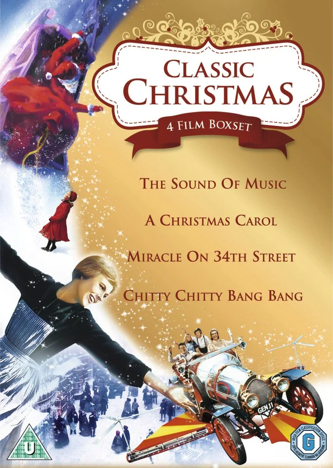 Classic Christmas Box Set: A Christmas Carol / Miracle on 34th Street / Sound of Music / Chitty Chitty Bang Bang Afbeelding 1