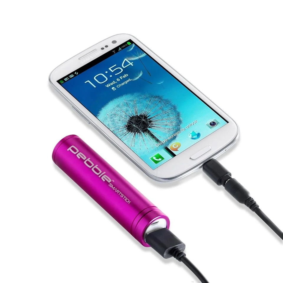 Veho Pebble Smartstick Portable Battery Pack Charger - Roze (Vpp-002-Ss) Afbeelding 1