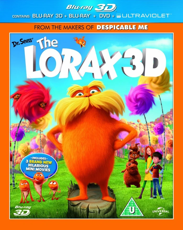 Dr. Seuss Lorax 3D (3D en 2D Blu-Ray, DVD en UltraViolet Copy) Afbeelding 1