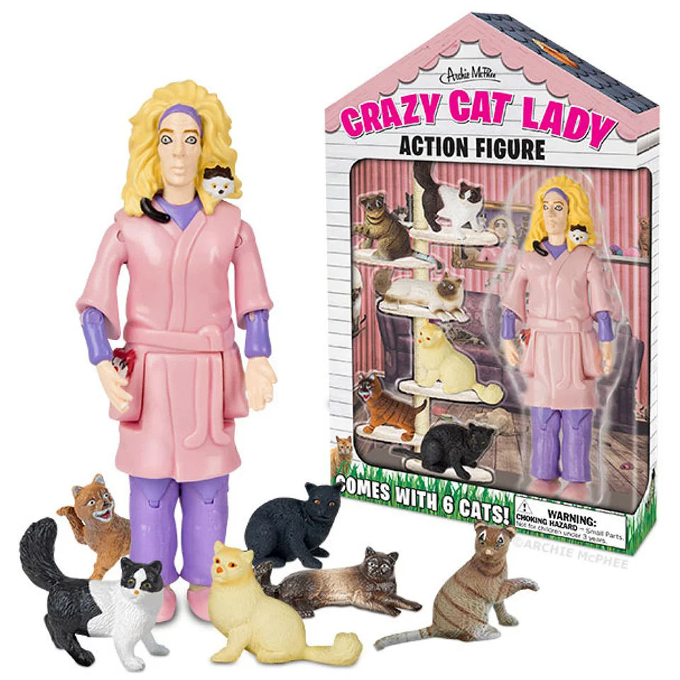 Crazy Cat Lady Action Figure Afbeelding 1