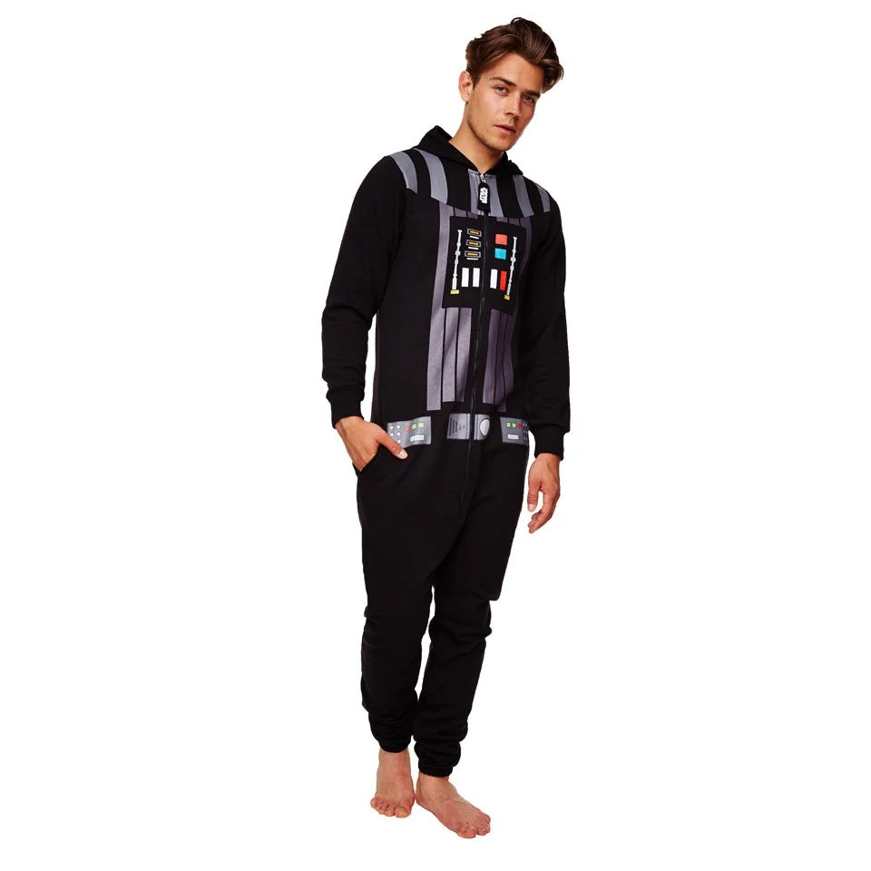 Star Wars Men's Darth Vader Adult Onesie - Black Afbeelding 1