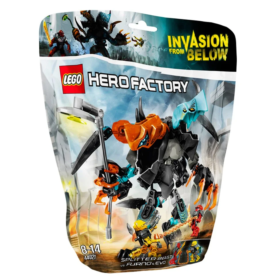 LEGO Heldenfabriek: SPLITTER Beast vs. FURNO en EVO (44021) Afbeelding 1