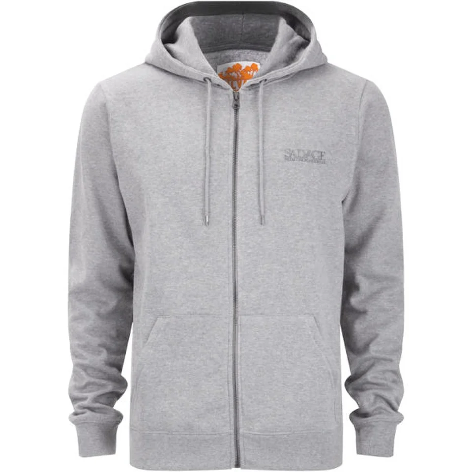 Salvage Men's FZ Hooded Sweatshirt - Grey Marl - S - Grijs Afbeelding 1