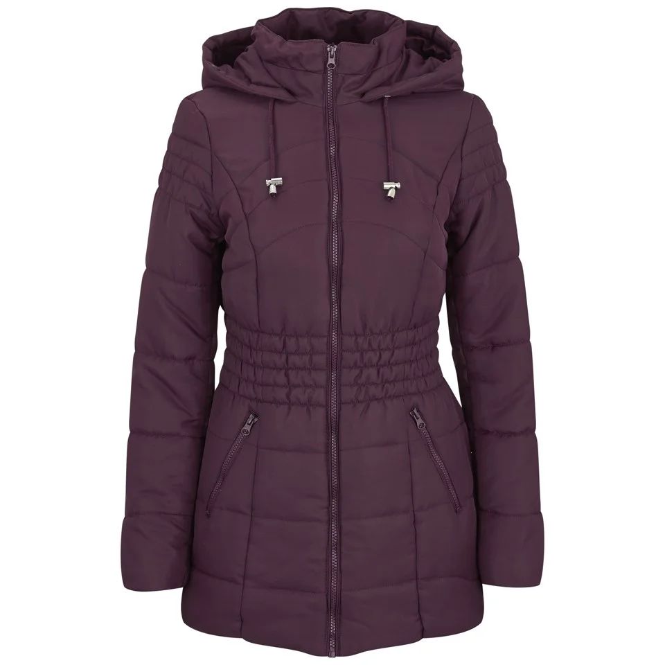 Vero Moda Women's Sona Long Padded Coat - Wine - XS - Wine Afbeelding 1
