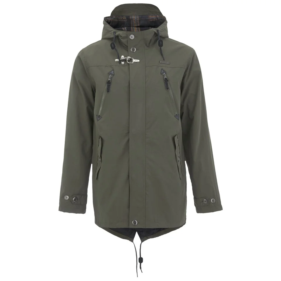 Ringspun Men's Checkmate Jacket - Khaki - S - Kaki Afbeelding 1