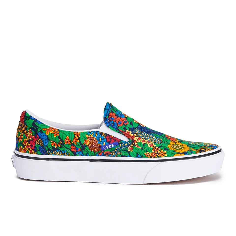 Vans Women's Classic Slip-On Liberty Trainers - Multi Floral/True White - 3 - Multi Afbeelding 1