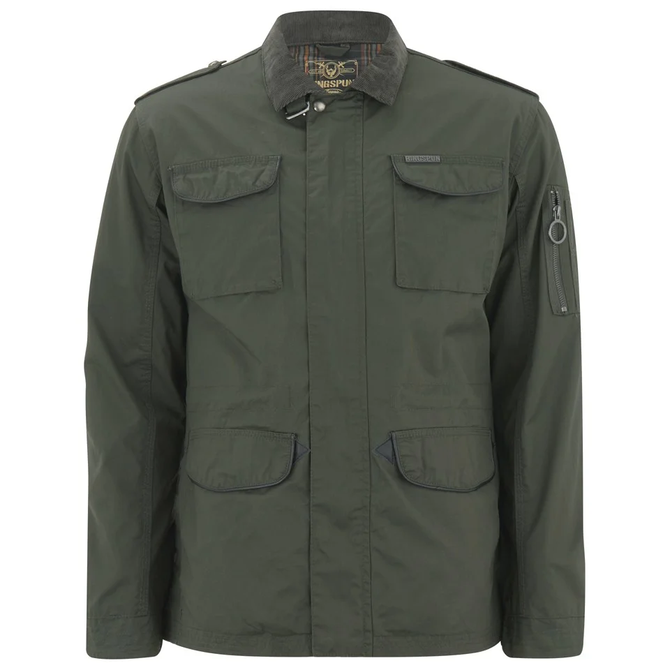 Ringspun Men's Chuck Jacket - Khaki - S - Groen Afbeelding 1