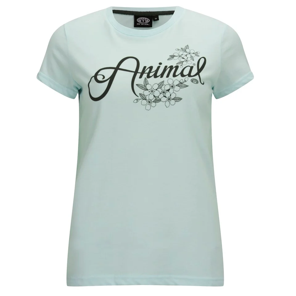 Animal Women's Argentia Graphic T-Shirt - Mint Marl - UK 8 - Groen Afbeelding 1