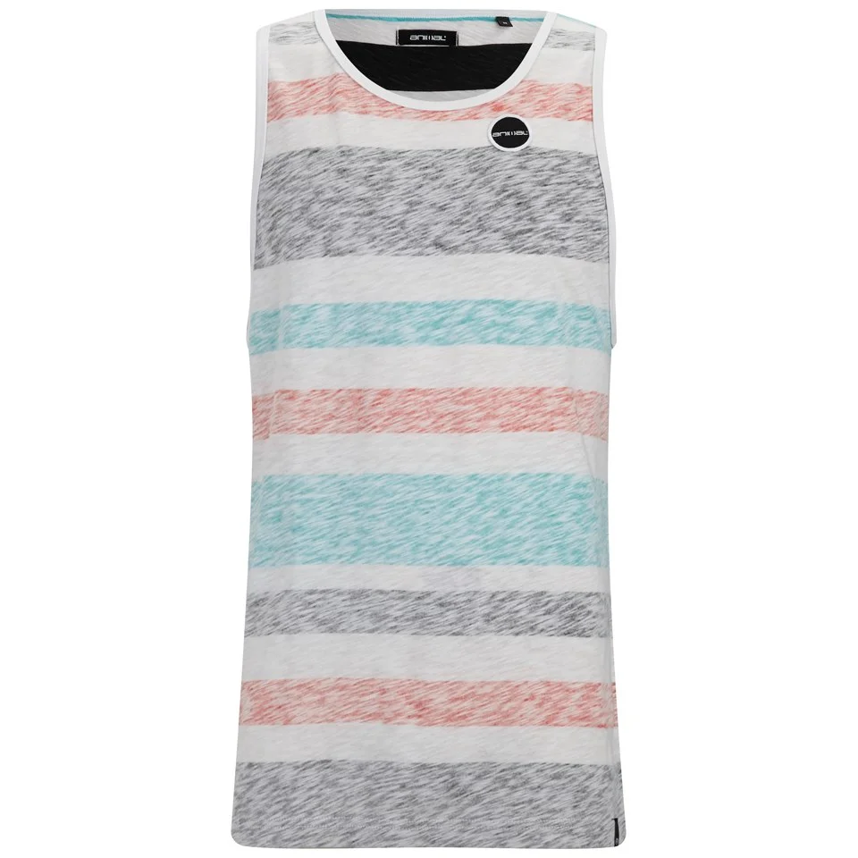 Animal Men's Yearly Stripe Vest - White - S - Wit Afbeelding 1