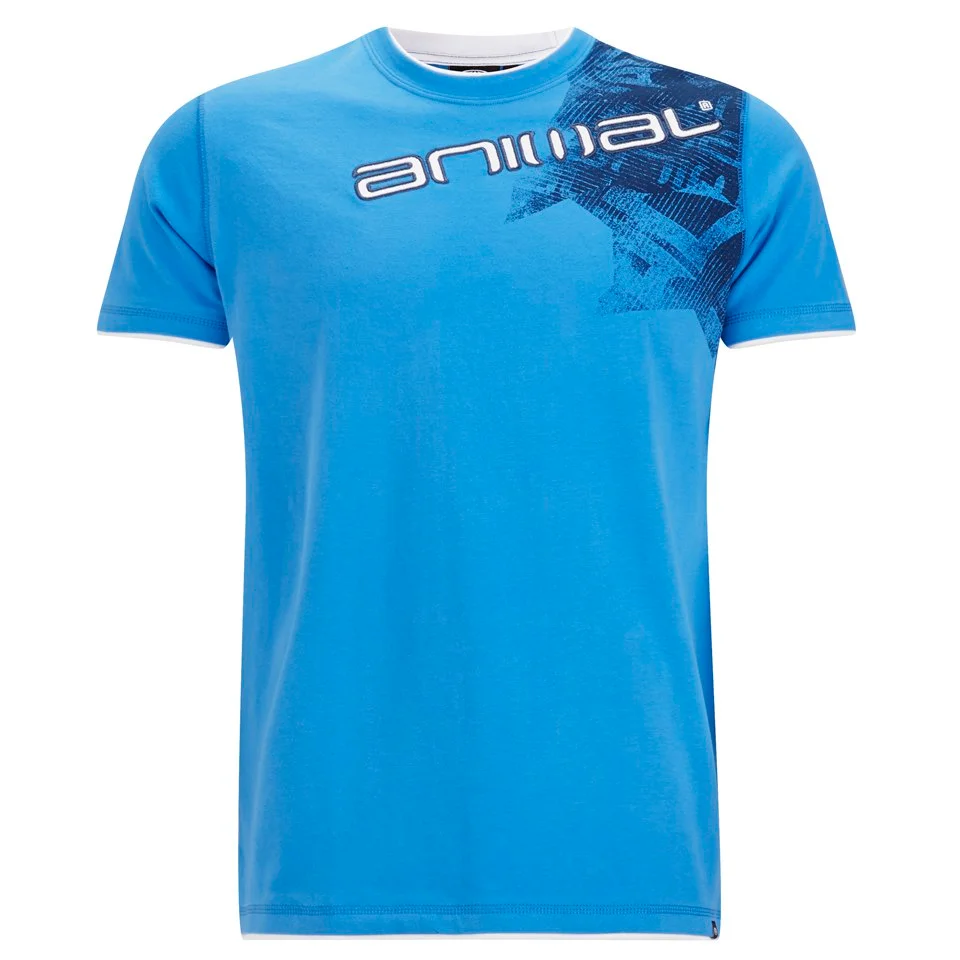 Animal Men's Linsdo Deluxe T-Shirt - Mid Blue - S - Blauw Afbeelding 1