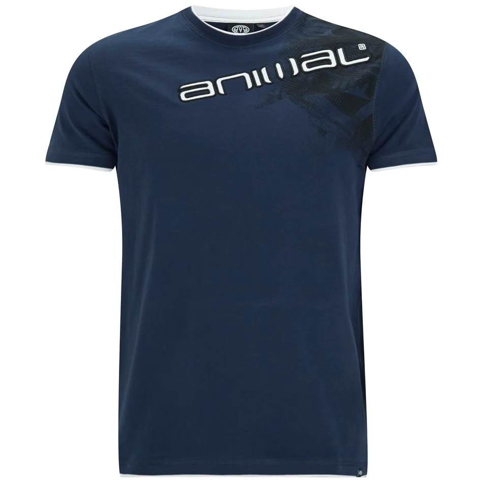 Animal Men's Linsdo Deluxe T-Shirt - Indigo - S - Blauw Afbeelding 1