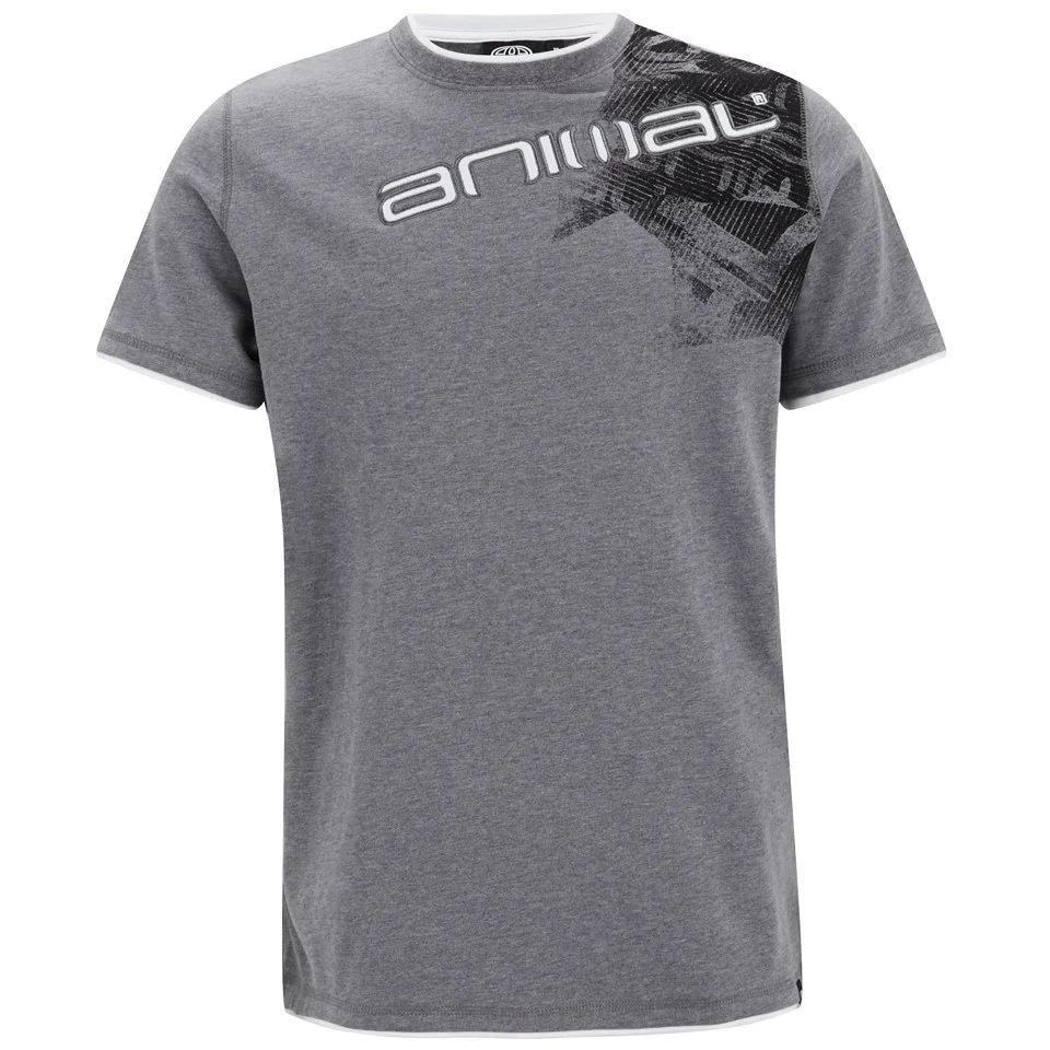 Animal Men's Linsdo Deluxe T-Shirt - Charcoal Marl - S - Grijs Afbeelding 1