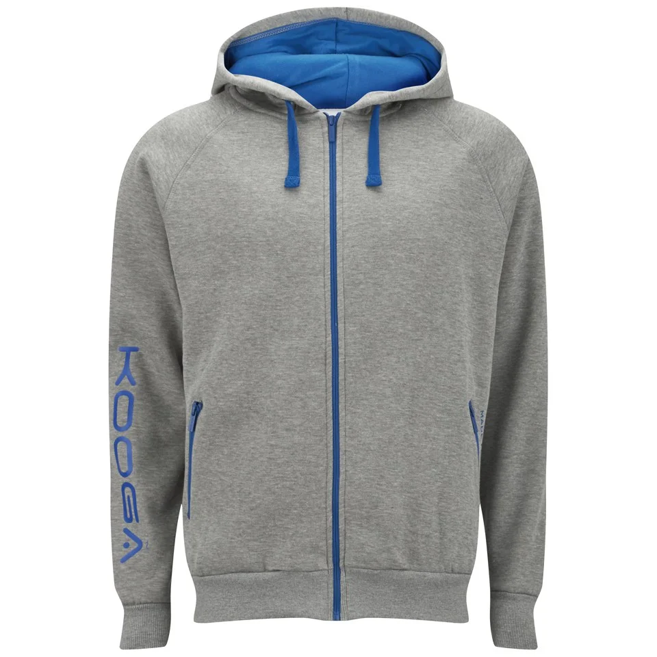 Kooga Men's Zip Through Hoody - Grey Marl - S - Grijs Afbeelding 1