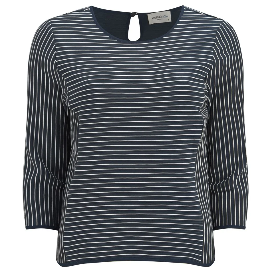 Vero Moda Women's Ingrid Nautical Top - Black Iris - UK 8 - Navy blauw Afbeelding 1