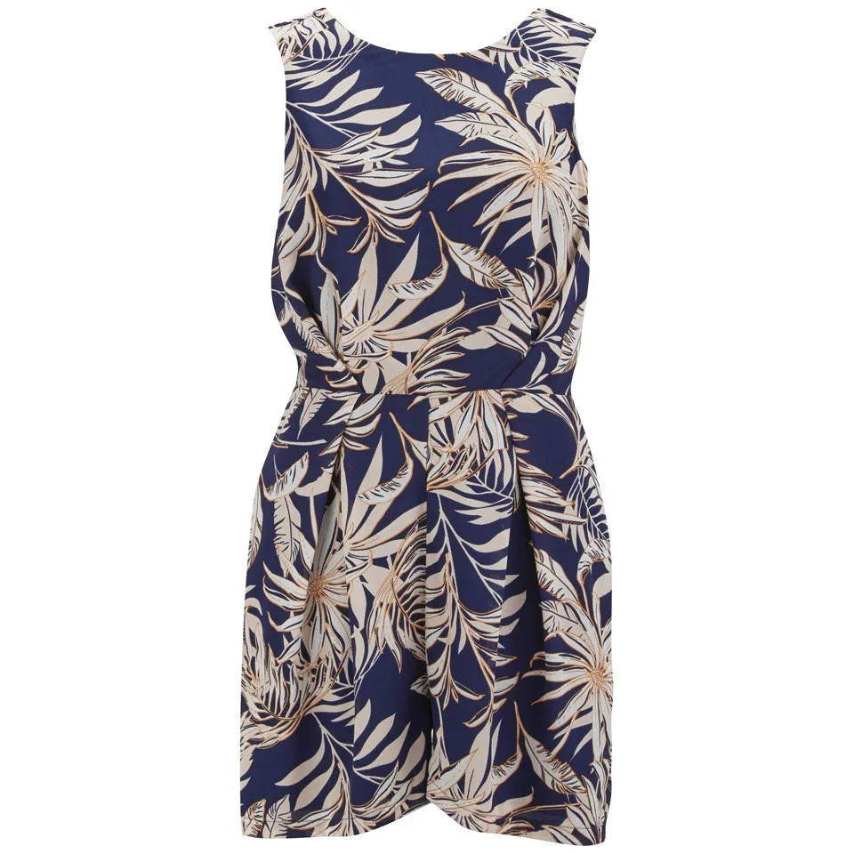 Vero Moda Women's Pamala Playsuit - Black Iris - UK 8 - Multi Afbeelding 1