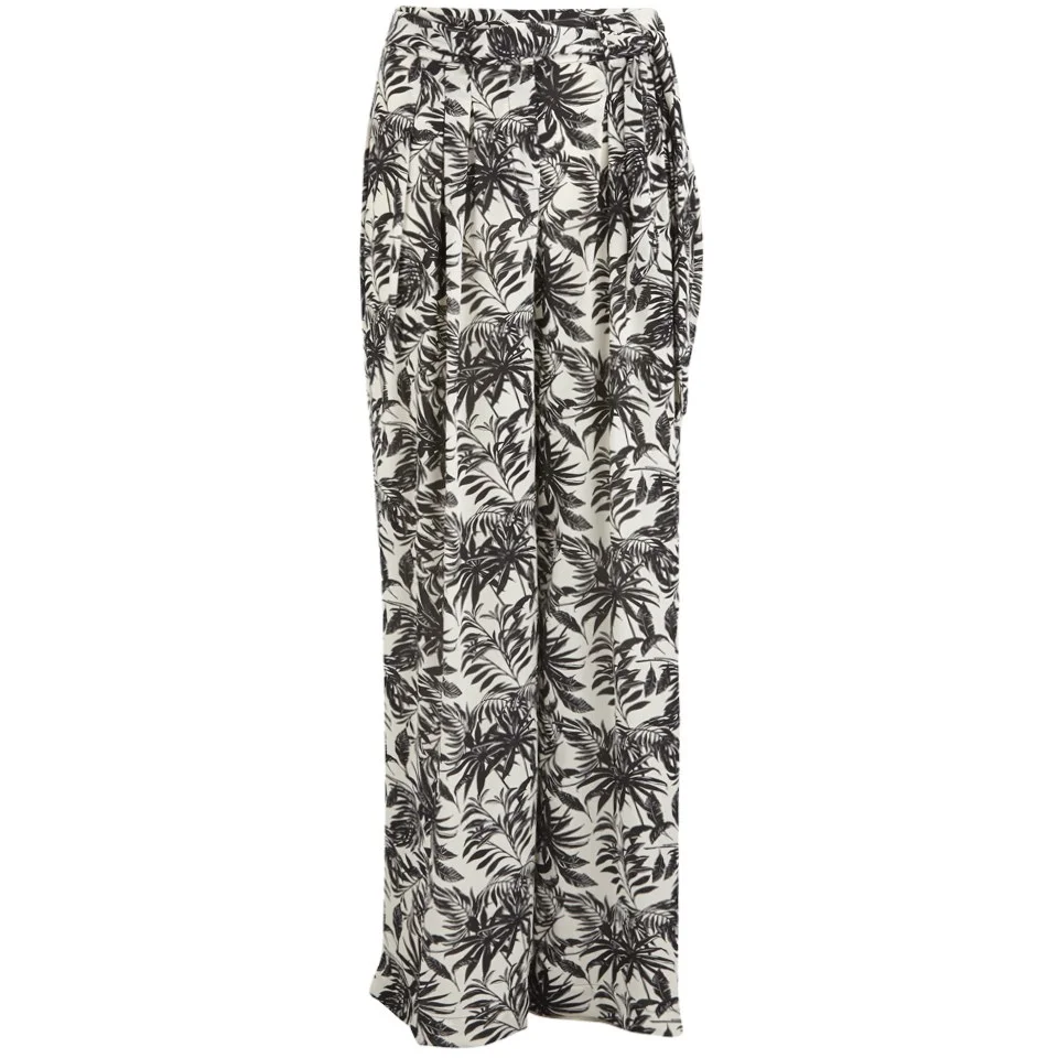 Vero Moda Women's Nia Beach Trousers - Snow White - UK 8 - Multi Afbeelding 1