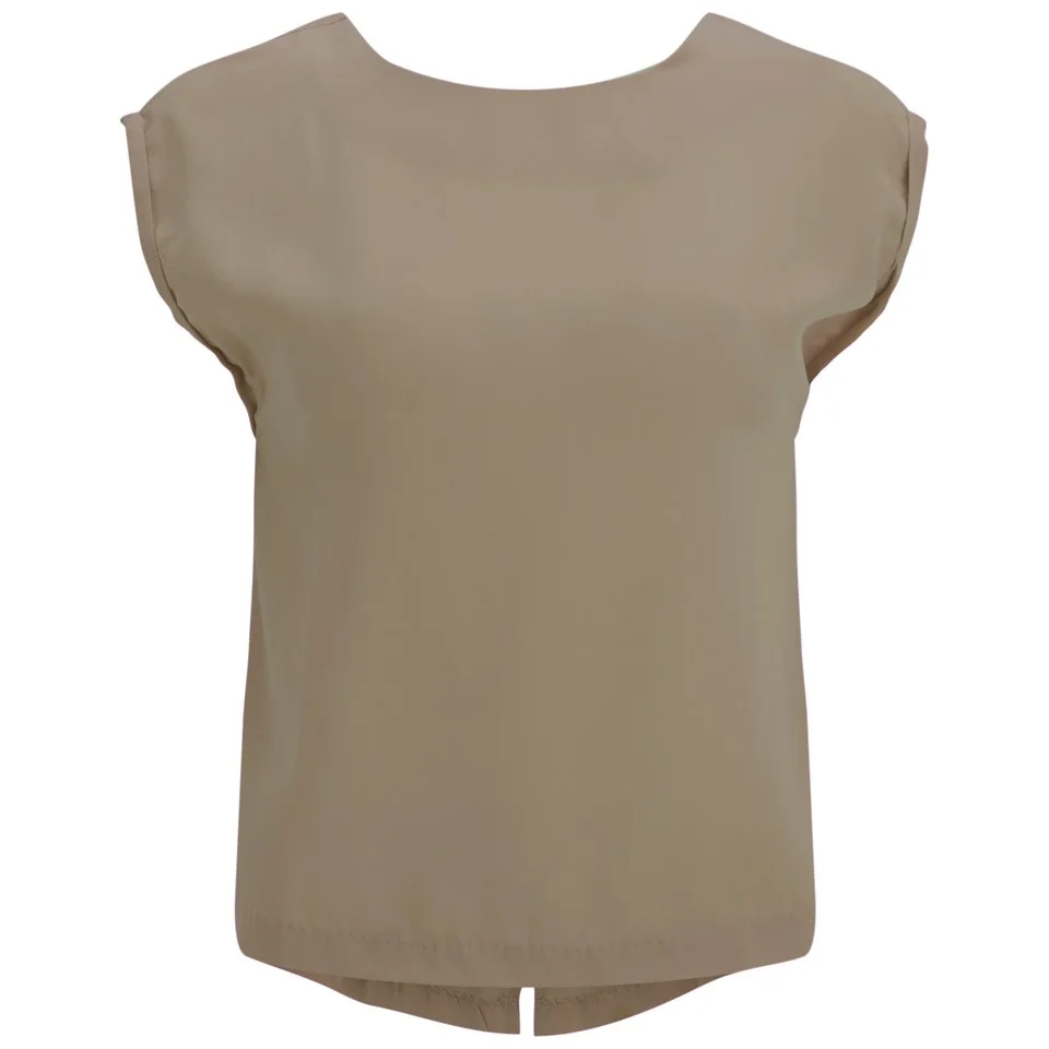 Vero Moda Women's Selma Top - Silver Mink - UK 8 - Steen Afbeelding 1