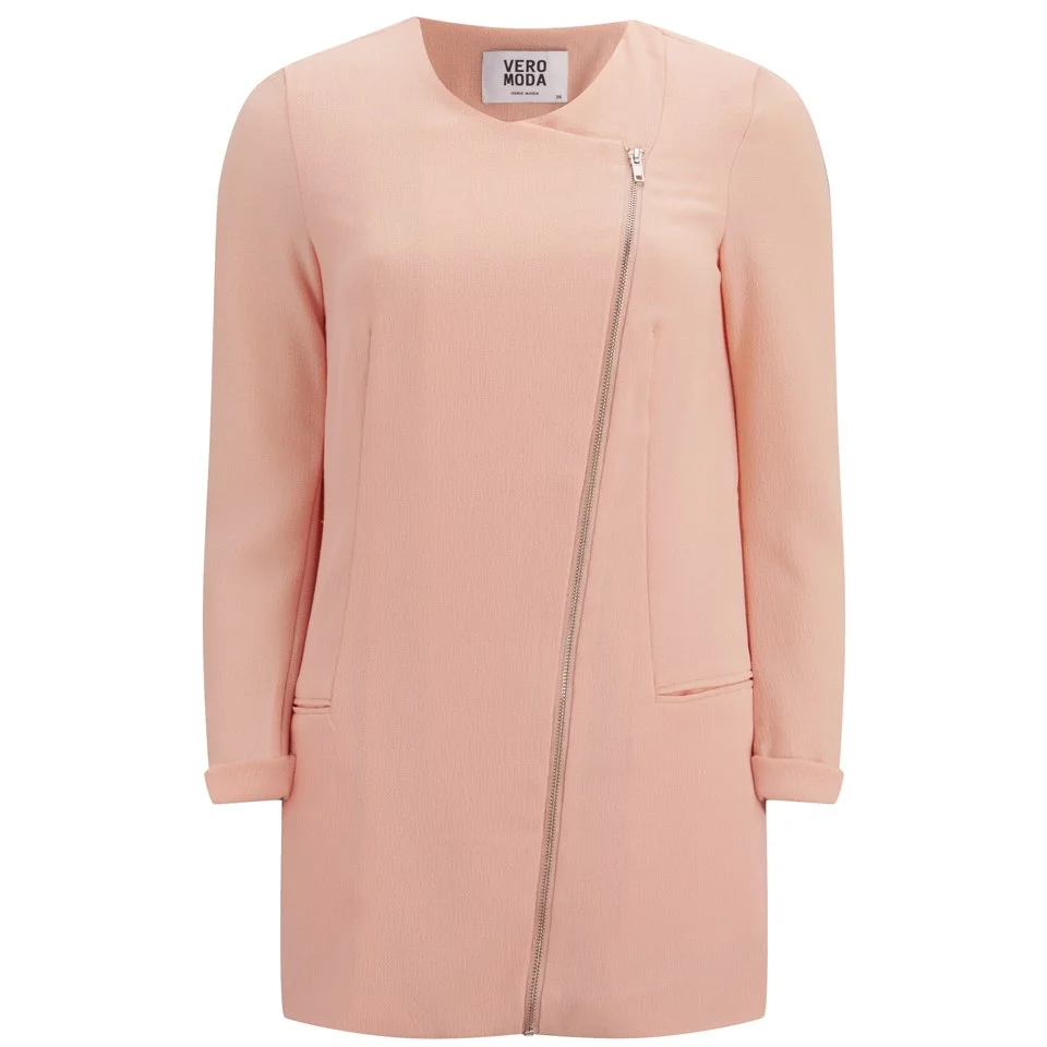 Vero Moda Women's Karo Pastel Jacket - Tropical Peach - UK 8 - Peach Afbeelding 1