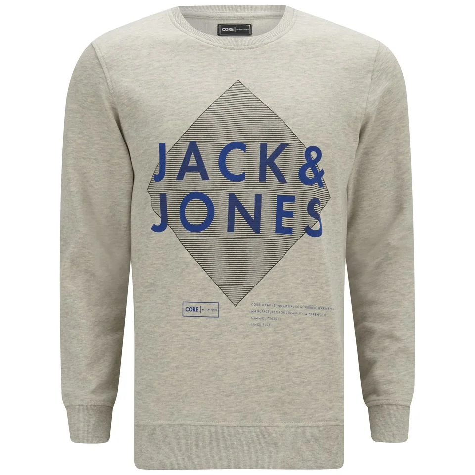 Jack & Jones Men's Covan Sweatshirt - Treated White - S - Wit Afbeelding 1