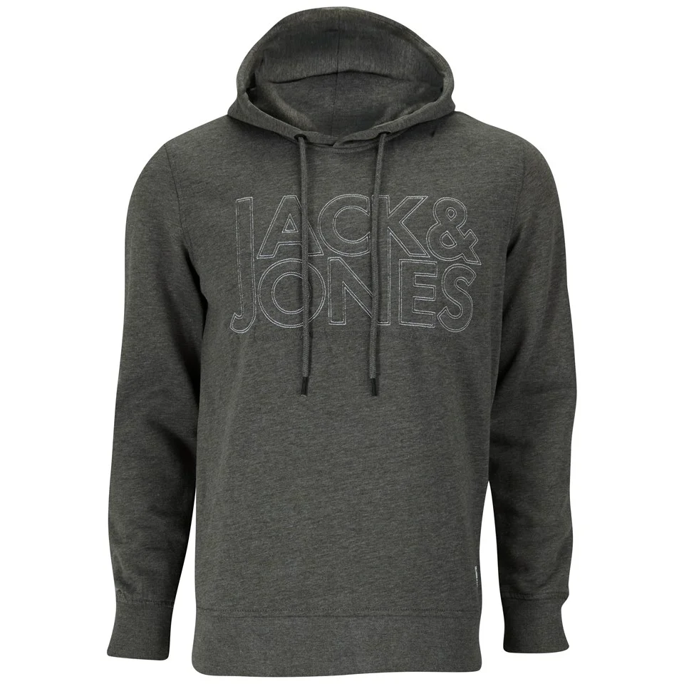 Jack & Jones Men's Fix Hoody - Grey - S - Grijs Afbeelding 1