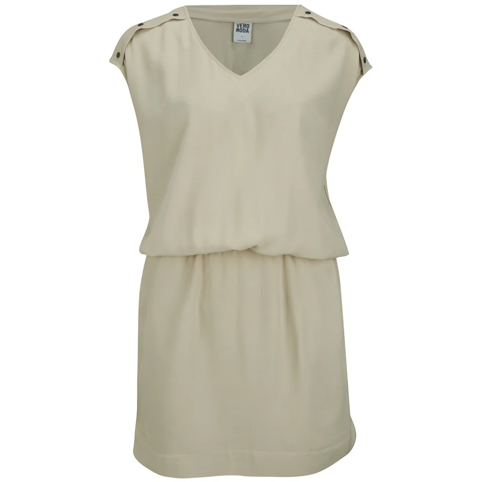 Vero Moda Women's Village Dress - Oatmeal - XS/UK 8 - Beige Afbeelding 1
