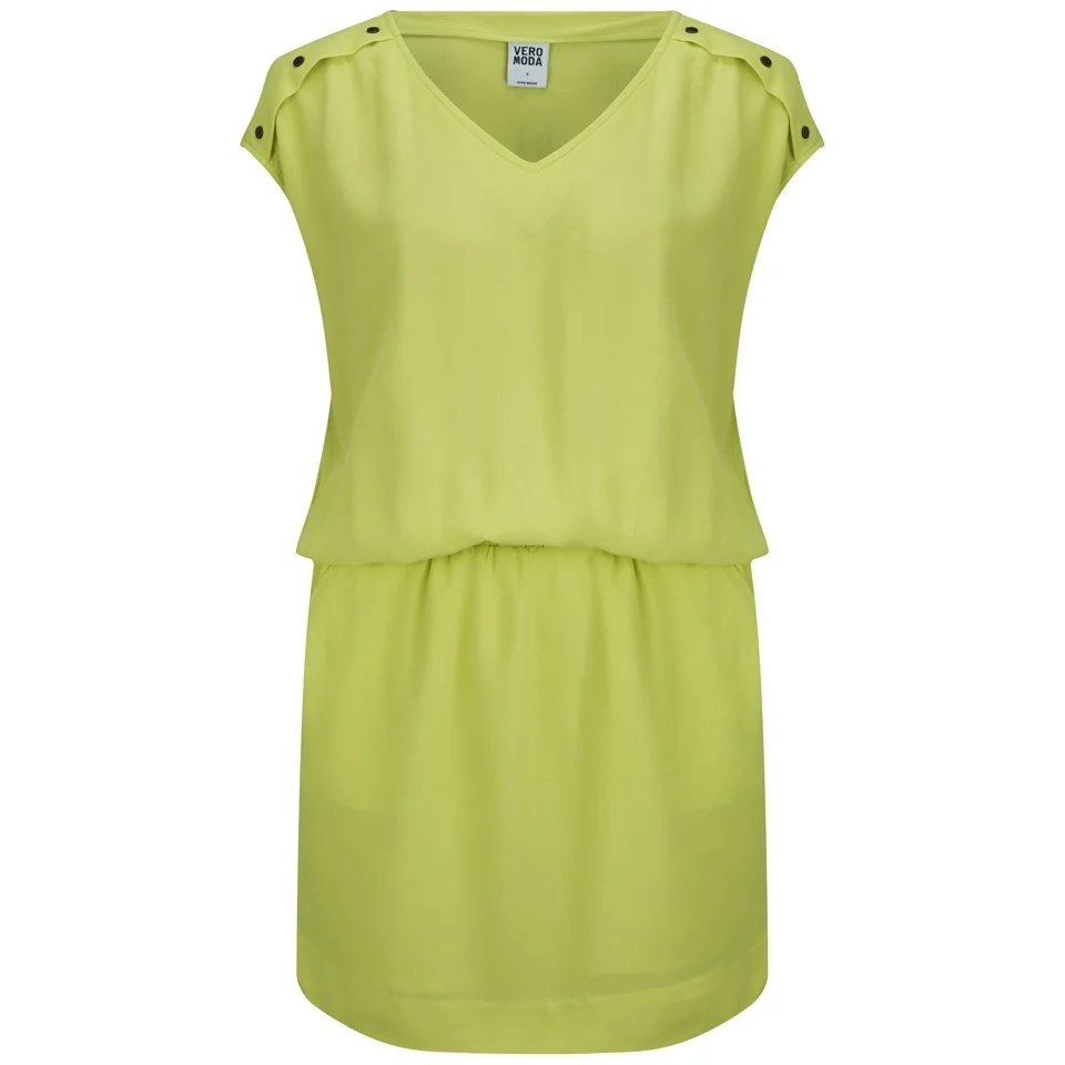 Vero Moda Women's Village Dress - Sunny Lime - XS/UK 8 - Groen Afbeelding 1