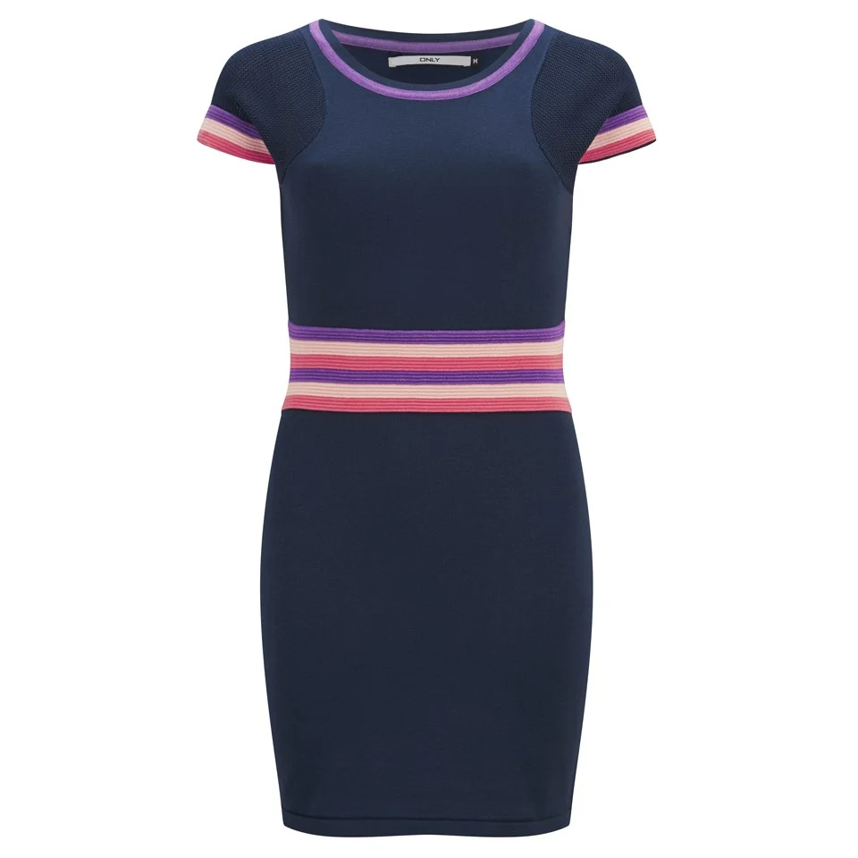 ONLY Women's Stanhope Sporty Shift Dress - Mood Indigo - XS/UK 6 - Multi Afbeelding 1