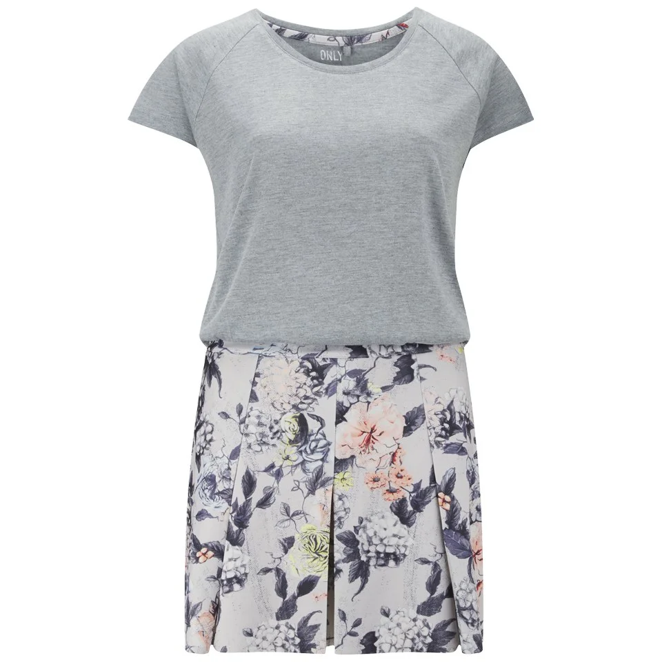 ONLY Women's Anna Printed Dress - Grey - XS/UK 6 - Grijs Afbeelding 1