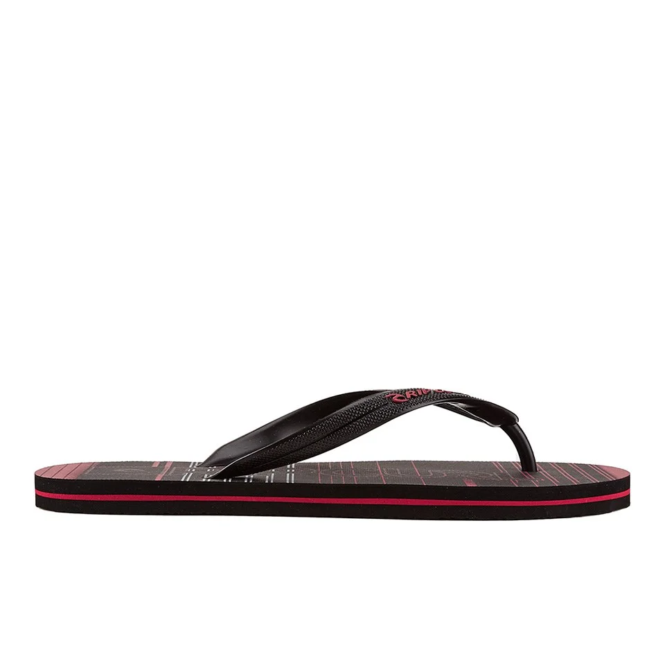Rip Curl Men's Space Jam EVA Flip Flops - Black/Red - UK 7 - Zwart Afbeelding 1