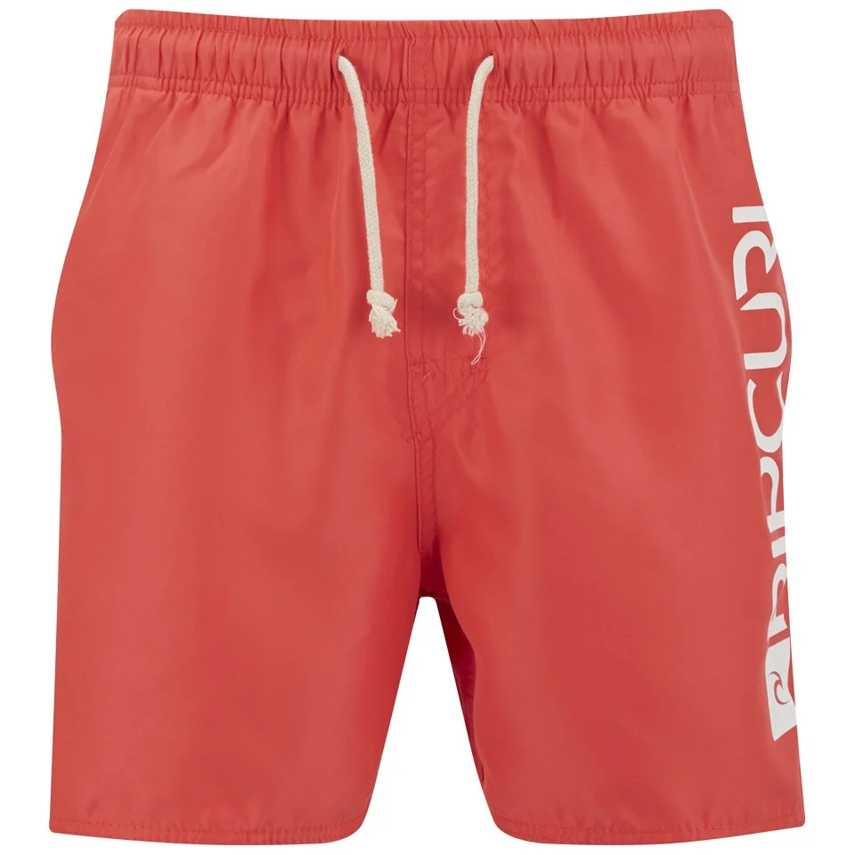 Rip Curl Men's Aggrobrash 16 Inch Volley Swim Boardshorts - Hot Coral - S - Koraalrood Afbeelding 1
