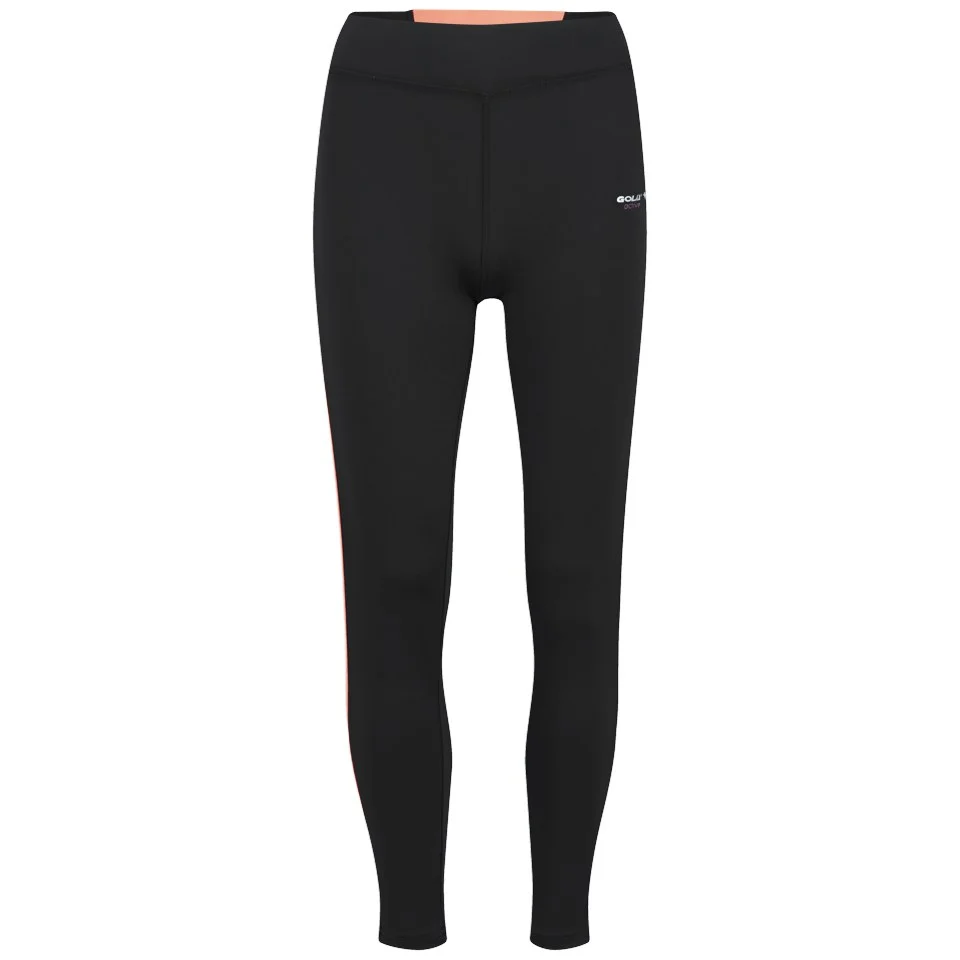 Gola Women's Selter Full Length Training Tights - Black/Coral - UK 8 - Zwart Afbeelding 1